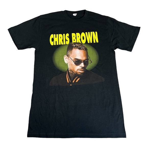 Chris Brown Shirt Mens Small Black In My Feelz Tour 2022 Short Sleeve Tee - Picture 1 of 11